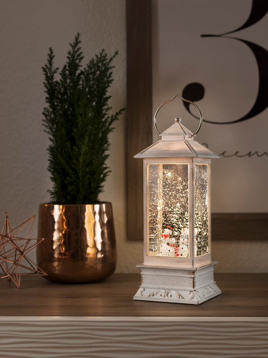 Lykta Vattenfylld Snögubbe LED Konstsmide